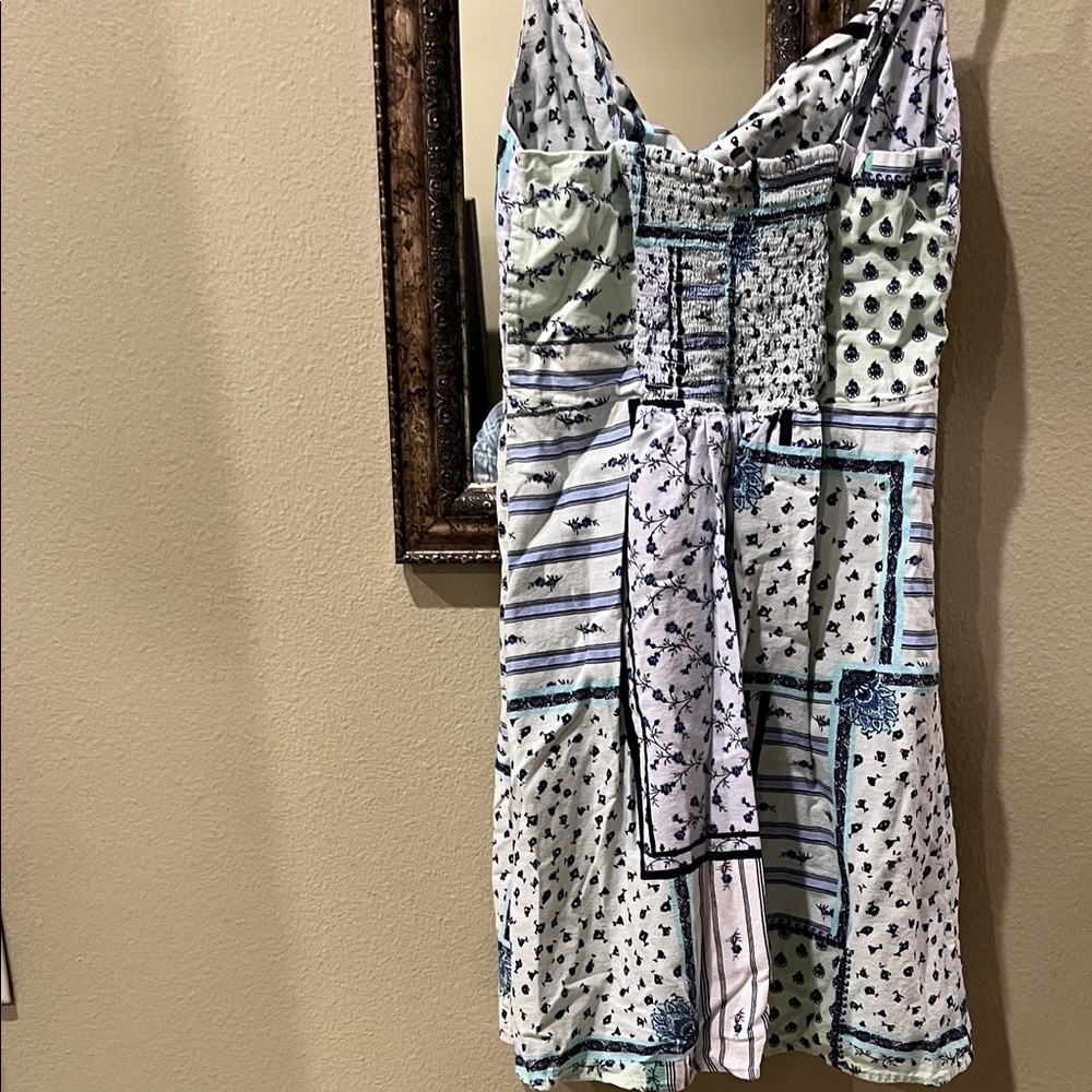 Patchwork Spaghetti Strap Dress, Loft petite 6P - Picture 5 of 8